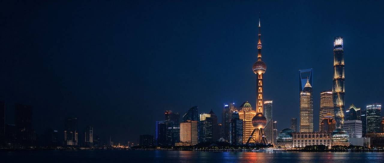 Shanghai skyline at night
